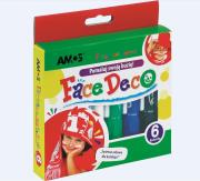 Opakowanie Farby do twarzy Face Deco 6 kolorów blister AMOS