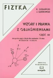 Okładka książki Fizyka Wzory i prawa z objaśnieniami część 3