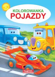 Kolorowanka Pojazdy. Autor: Jarosław Żukowski. Dadada.pl Okładka książki Kolorowanka Pojazdy