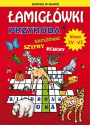 Łamigłówki. Przyroda. Klasa IV-VI. Autor: Wrocławski Grzegorz. Dadada.pl Okładka książki Łamigłówki. Przyroda. Klasa IV-VI
