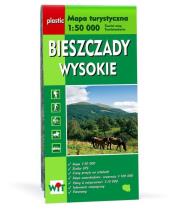 Mapa turystyczna Bieszczady Wysokie 1:50 000 WiT. Autor:   Praca zbiorowa. Dadada.pl Okładka książki Mapa turystyczna Bieszczady Wysokie 1:50 000 WiT