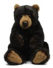 Niedźwiedź Grizzly czarny siedzący 22cm WWF. Wydawca: WWF. Dadada.pl Opakowanie Niedźwiedź Grizzly czarny siedzący 22cm WWF