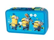 Opakowanie Piórnik podwójny z wyposażeniem Minionki niebieski