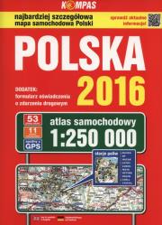 Polska atlas samochodowy 1:250 000 - Polska. Autor: Opracowanie zbiorowe. Dadada.pl Okładka książki Polska atlas samochodowy 1:250 000 - Polska