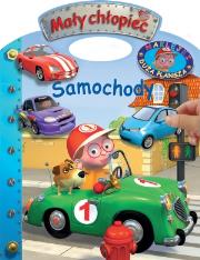 Okładka książki Samochody. Naklejki – Duża plansza. Mały chłopiec
