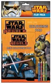 Opakowanie Star Wars Rebels. Dwie kolorowanki z kredkami