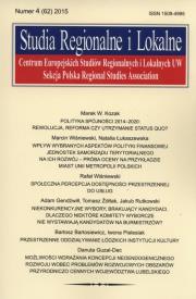 Opakowanie Studia Regionalne i Lokalne 4/2015