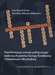 Transformacja ustroju politycznego wybranych państw Europy Środkowej i Południowo-Wschodniej. Autor: Bujwid-Kurek Ewa, Mikucka-Wójtowicz Dominika. Dadada.pl Okładka książki Transformacja ustroju politycznego wybranych państw Europy Środkowej i Południowo-Wschodniej