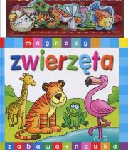 Okładka książki Zabawa + nauka - magnesy - Zwierzęta