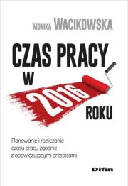 Okładka książki Czas pracy w 2016 roku