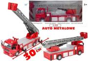 Opakowanie Duże auto metalowe Strażz Pożarna 1:32 z drabiną