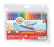 Opakowanie Flamastry dwustronne 18 kolorów