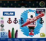 Flamastry maxi Anchor Club 12 kolorów MILAN. Wydawca: MILAN. Dadada.pl Opakowanie Flamastry maxi Anchor Club 12 kolorów MILAN