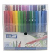 Flamastry Milan 30 kolorów w plastikowym etui. Wydawca: MILAN. Dadada.pl Opakowanie Flamastry Milan 30 kolorów w plastikowym etui