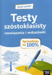 J.Polski Sprawdzian na 100% Testy szóstokl. NE. Autor: Sabina Grabowska (red.), J. Czarnotta-Mączyńska. Dadada.pl Okładka książki J.Polski Sprawdzian na 100% Testy szóstokl. NE