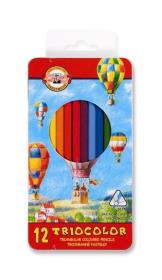 Opakowanie Kredki Triocolor 12 kolorów w metalowej kasetce