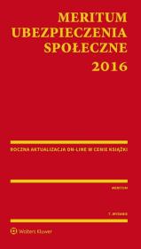 Okładka książki Meritum Ubezpieczenia społeczne 2016