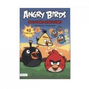 Okładka książki Odlotowe łamigłówki Angry Birds. Książeczka z naklejkami
