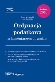 Okładka książki Ordynacja podatkowa z komentarzem do zmian