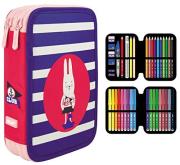 Opakowanie Piórnik Milan 2-poziomowy z wyposażeniem Anchor Club różowy