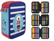 Opakowanie Piórnik Milan 3-poziomowy z wyposażeniem Anchor Club niebieski