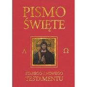 Pismo Święte ST i NT bordo z paginatorami. Autor: ks. bp. Romaniuk Kazimierz. Dadada.pl Okładka książki Pismo Święte ST i NT bordo z paginatorami