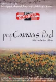 Płótno malarskie w bloku Pop Canvas  A4 10 arkuszy. Wydawca: Koh-I-Noor. Dadada.pl Opakowanie Płótno malarskie w bloku Pop Canvas  A4 10 arkuszy