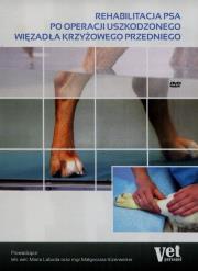 Rehabilitacja psa po operacji uszkodzonego więzadła krzyżowego przedniego. Autor: Marta Labuda, Małgorzata Kizerwetter. Dadada.pl Okładka książki Rehabilitacja psa po operacji uszkodzonego więzadła krzyżowego przedniego