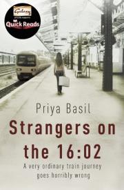 Strangers on the 16:02. Autor: Priya Basil. Dadada.pl Okładka książki Strangers on the 16:02