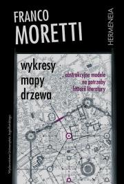 Wykresy mapy drzewa Abstrakcyjne modele na potrzeby historii literatury. Autor: Moretti Franco. Dadada.pl Okładka książki Wykresy mapy drzewa Abstrakcyjne modele na potrzeby historii literatury