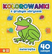 Zwierzęta Kolorowanki z grubym obrysem. Autor: Opracowanie zbiorowe. Dadada.pl Okładka książki Zwierzęta Kolorowanki z grubym obrysem