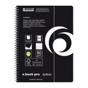Opakowanie Brulion na spir. A4/80K kratka x.book czarny (5szt