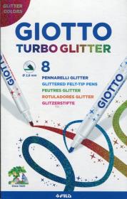 Opakowanie Giotto Flamastry Turbo Glitter 8 sztuk