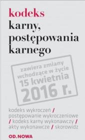 Kodeks karny, postępowania karnego 02/2016 folia. Autor: Opracowanie zbiorowe. Dadada.pl Okładka książki Kodeks karny, postępowania karnego 02/2016 folia