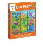 Opakowanie Ludattica Legno Puzzle-Duo Dinosaurs