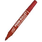 Opakowanie Marker permanentny okragły czerwony  10 sztuk