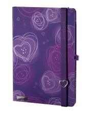 Opakowanie Notes A5 Dreamy Love fioletowy kratka