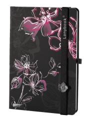 Opakowanie Notes A5 Sparkling Flowers czarny/czerwony linia
