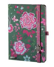 Opakowanie Notes A6 Flowers Beauty zielony kratka