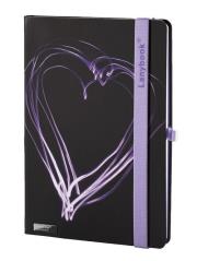 Opakowanie Notes A6 Night Light czarny/fiolet linia