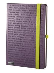 Opakowanie Notes A6 The One indygo z zieloną gumką kratka