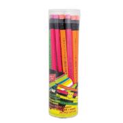 Ołówek trójkątny jumbo z gumką neon 24 sztuki. Wydawca: Easy Stationery. Dadada.pl Opakowanie Ołówek trójkątny jumbo z gumką neon 24 sztuki
