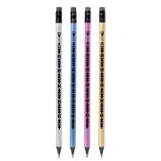 Opakowanie Ołówek trójkątny z gumką metaliczny 48 sztuk mix