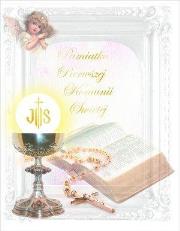 Okładka książki Pamiątka Pierwszej Komunii Świętej (różaniec)