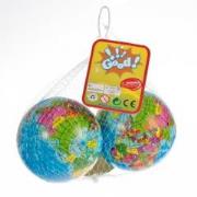 Opakowanie Piłka miękka 10cm globus 2szt