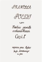 Okładka książki Prawidła wierszopiskie i kaznodziejskie