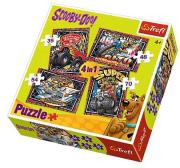 Opakowanie Puzzle 4w1 Przygody Scooby Doo TREFL