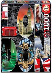 Puzzle Londyński kolaż 1000. Wydawca: Educa Borras. Dadada.pl Opakowanie Puzzle Londyński kolaż 1000