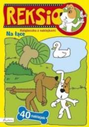 Okładka książki Reksio. Na łące. Książeczka z naklejkami