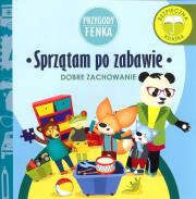 Sprzątam po zabawie Przygody Fenka. Autor: Magdalena Gruca, Ewa Zontek. Dadada.pl Okładka książki Sprzątam po zabawie Przygody Fenka